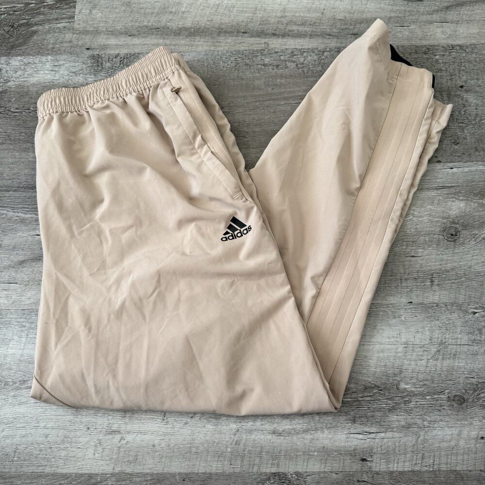Adidas Tiro 7/8 Woven Pants Womens XL Tan Aeroready Soccer Training Track